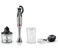 Bosch - Batidora de mano, serie ErgoMaster 8, motor de 1500 vatios, ajuste intuitivo de la velocidad, cuchilla de 6 hojas, accesorios incluidos, acero inoxidable, MSM8M934