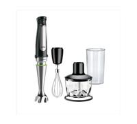 Braun Minipimer 7 - Batidora de Mano con Tecnología SplashControl, Sistema ActiveBlade para Alimentos Duros, Selección de Velocidad, Picadora 500 mL, Vaso 600 mL, 1000 W, Negro (MQ7035X)