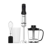 Taurus - Batidora de mano HBA1501X 1500W | Regulador de 20 velocidades ajustable | Función Turbo | Cuchillas de acero inoxidable | Pica hielo | Diseño ergonómico | Vaso medidor 700 ml | Inoxà
