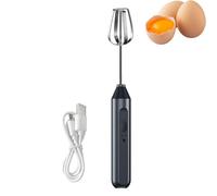 Batidora De Mano - Acero Inoxidable ABS | Licuadora De Inmersión - Recargable USB Inalámbrica | Espumador De Leche Portátil: Batidor De Huevos Con 3 Velocidades Ajustables Para Batidos, Crema, Cocina,