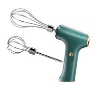 Batidora de mano, batidor eléctrico, licuadoras pequeñas portátiles de 3 velocidades, batidor de masa de acero inoxidable para cocina, hornear, cocinar (verde)