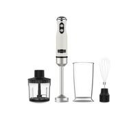 Cecotec Batidora de Mano Power RetroBeige 1200MAX Cream&Crush. Potencia Máxima 1200 W, Tecnología CrossBlades, 2 Velocidades, Set Accesorios aptos Lavavajillas, Campana antisalpicaduras