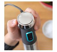 Cecotec Batidora de mano Power TitanBlack 1200 XL Cream&Crush. Potencia 1200 W, Tecnología CrossBlades, Pie XL, Campana antisalpicaduras, Velocidad ajustable, Función Turbo