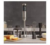 Cecotec Batidora de mano Power TitanBlack 1500 XL PerfectCream&Crush. 1500 W, Tecnología CrossBlades con Cuchillas de 4 hojas, Pie XL, Incluye Picadora, Varillas batidoras y Pasapurés