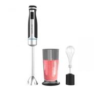 Cecotec Batidora de Mano PowerGear 1500 XL Cream. 1500W de Potencia, Pie Extralargo Antisalpicaduras, 21 Velocidades + Turbo, Recubrimiento Soft Touch, Accesorios incluidos