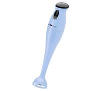 Batidora de mano Clatronic SM 3577 con potente motor de 180 W, cuchilla de acero inoxidable (inoxidable), incluye recipiente mezclador transparente (500 ml) y gancho para colgar, color azul, plástico