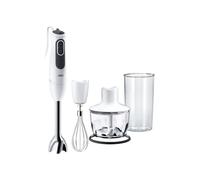 Batidora de mano con picadora BRAUN MQ3135WH - Blanca - Tecnología PowerBell y control Splash - 750 Watt
