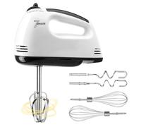 Batidora de mano eléctrica, batidora de mano de 7 velocidades, batidora de mano con gancho para amasar acero inoxidable, batidor, batidor, batidor, batidor para batir crema, pasteles, hornear, amasar
