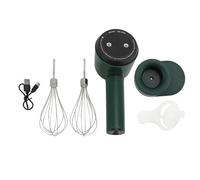 Batidora de mano eléctrica inalámbrica con 2 batidores, batidor de huevos portátil de acero inoxidable recargable por USB de 1200mAh para hornear panqueques