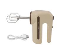 BATIDORA DE MANO ELÉCTRICA INALÁMBRICA DE 5 VELOCIDADES CON BATIDOR DE ACERO INOX CAQUI