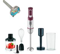 Batidora de Mano Electrica Potente con Picadora Varillas y Accesorios Profesional 1200w Portatil de Acero Inoxidable Lavable Pack 5 en 1 Cuchillas Titanio Batidos Tipo Minipimer Profesional - XsQuo