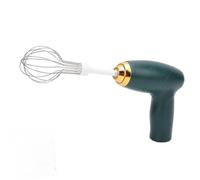 Batidora de mano eléctrica recargable por USB, batidora portátil de mano, batidora de huevos, batidora ligera con 2 cabezales agitadores para hornear y cocinar (Verde)