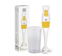 Batidora de Mano EMMA 700W- Envío 24 h - Minipimer Vaso Medidor 600 ML con Tapa Incluida - Hoja de acero Inoxidable, 2 Velocidades con Función Turbo. (Mostaza)