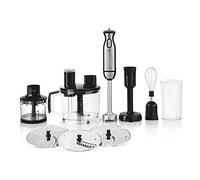 Batidora De Mano HAEGER Extreme Set - 1000W, Función Turbo, Cuchilla en Titanio, Pie de Acero Inoxidable, Picadora de Alimentos