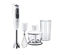 Braun Hogar Batidora de Mano Eléctrica, Anti-salpicaduras, PowerBell Plus, Brazo de Metal, Vaso Medidor de 600 ml, Minipicadora de 350 ml, Varillas, Blanco, 750 W