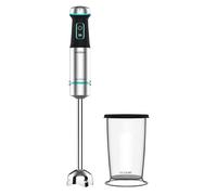 Cecotec Batidora de mano Power TitanBlack 1200 XL. 1200 W, Tecnología CrossBlades con cuchillas de 4 hojas, Pie XL, Campana antisalpicaduras, Selector de velocidad, Incluye vaso 800ml