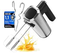 Batidora de mano ProfiCook | 5 velocidades | Arranque suave | Accesorios aptos para el lavavajillas | Turbo | 400 W | Batidora | 2 varillas de acero inoxidable y 2 ganchos amasadores | PC HM 1335