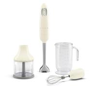 Batidora de mano Smeg HBF03CREU 700W, Acero inoxidable, 1.5m, Crema, Accesorios incluidos
