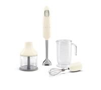 Batidora de mano Smeg HBF03CREU 700W, Acero inoxidable, 1.5m, Crema, Accesorios incluidos