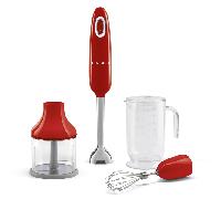 Smeg Batidora de mano HBF03RDEU Anni 50 700 W Rojo con accesorios