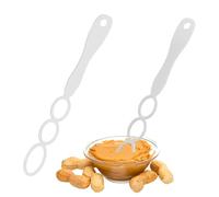 Batidora de mantequilla de cacahuete, 2 herramientas de agitación de acero inoxidable, batidora de mano lavable, 22 x 2,8 cm, batidora de mano negra portátil para mantequilla de maní natural, masa