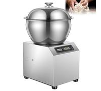 Batidora de masa de acero inoxidable, con varillas y ganchos para amasar, 1500 W, eléctrica comercial, con temporizador de 30 minutos, velocidad de procesamiento: 1400 rpm/min, para uso comercial y