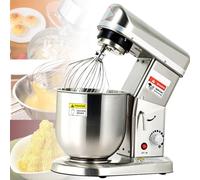Batidora de masa eléctrica, batidora de pedestal comercial con 3 velocidades, incluye tazón, batidor y gancho para amasar, ideal para hornear pasteles y masa en cocinas profesionales.