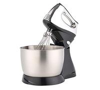 Batidora de masa eléctrica de pedestal con cabezal inclinable, pico de acero inoxidable, control de 5 velocidades, poco ruido, gancho para masa, batidor de huevos para pasteles, pan y pizza.