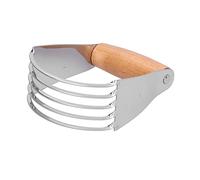 Batidora de Masa Resistente de Acero Inoxidable, Cortador de Pastelería para Hornear, Suministros de Cocina (Madera)