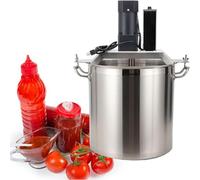 Batidora de olla con agitación, utensilios de cocina de velocidad ajustable con raspador de mezcla de 4 cuchillas para cocinar manos libres, ideal para mermeladas, salsas, rellenos y ollas calientes