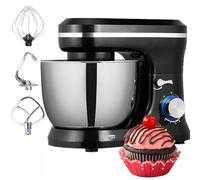 Batidora de pie 3 en 1, batidora de alimentos con cabezal inclinable de 5 l, batidora de cocina eléctrica de 1200 W, batidor eléctrico grande de 8 velocidades con gancho para masa, paleta pa