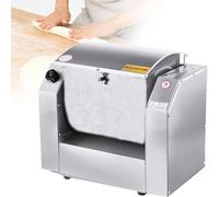 Batidora de pie, amasadora eléctrica comercial, acero inoxidable, 1100/1500 W, amasado giratorio de 90°, ideal para panaderías, restaurantes y pizzerías.