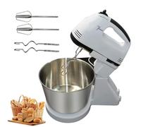 Batidora de pie Batidora de alimentos, Batidora eléctrica para pasteles de 7 velocidades con tazón de 2 L y soporte, Incluye 2 batidores y 2 ganchos para masa, Ideal para hornear pasteles, h