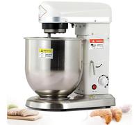 Batidora de pie Batidora de alimentos comercial, eléctrica con 3 configuraciones de velocidad, diseño de cabezal inclinable para hornear y amasar, capacidad de 5 L