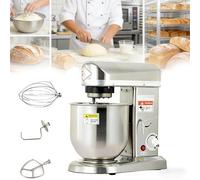 Batidora de pie comercial de 5 l, 7 l y 10 l con 3 velocidades ajustables, batidora eléctrica con recipiente de acero inoxidable, amasadora y batidor.(5L)
