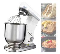 Batidora de pie comercial para repostería, batidora de cocina con cabezal inclinable de 3 velocidades, tazón mezclador de acero inoxidable de 5L/10L, gancho para masa, batidor plano, varillas, color