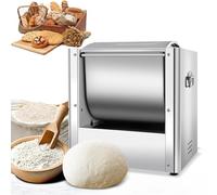 Batidora de pie de acero inoxidable, amasadora de masa comercial, capacidad de 6 kg, máquina amasadora en espiral para restaurantes y panaderías, máquina eléctrica para hacer masa de pan y f