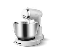 Batidora de pie eléctrica con gancho para masa y batidor, batidora de alimentos con cabezal inclinable de 5 velocidades y 350 W, capacidad de 3,2 L