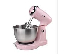 Batidora de pie eléctrica con gancho para masa y batidor, batidora de alimentos con cabezal inclinable de 5 velocidades y 350 W, capacidad de 3,2 L