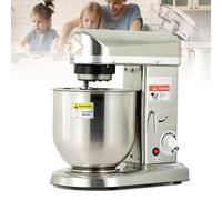 Batidora de pie eléctrica de 10 l y 500 W con bol, gancho, batidor y separador de huevos para repostería, pizzería y restaurante. Acero inoxidable.