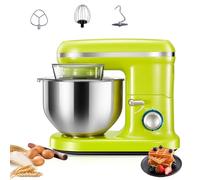 Batidora de pie eléctrica de 1000 W con cabezal inclinable, tazón de acero inoxidable de 5 L, batidor K, gancho para masa y batidor para hornear y cocinar.