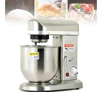 Batidora de pie eléctrica para masa, comercial, diseño de cabezal inclinable de 3 velocidades, recipiente y accesorios de acero inoxidable, ideal para hornear, pizzería y restaurantes.