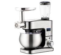 Batidora de pie, Máquina De Chef Multifuncional, Mezclador Masa Doméstico Escritorio Completamente Automático, Temporización Inteligente Acero Inoxidable Para hornear(Set16)