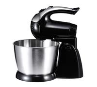 Batidora de pie para repostería con bol de 3 l, gancho para masa, batidor, patas antideslizantes, 5 velocidades - Batidora eléctrica para pasteles, huevos y nata - Color negro