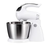 Batidora de pie para repostería con bol de 3 l, gancho para masa, batidor, patas antideslizantes, 5 velocidades - Batidora eléctrica para pasteles, huevos y nata - Color negro