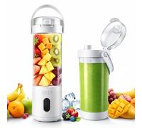 Batidora de Vaso Portátil 580ml, Licuadora Portátil 20000 rpm con 12 Cuchillas Inox, Batidora USB-C Recargable, Mini Blender para Batidos y Smoothies, Ideal Viaje, Deporte y Oficina