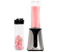 Batidora de Vaso portatil GRUNKEL - BAT-350 SMOOTH SS de 350W con Cuchillas de Acero Inoxidable, Capacidad 600ml, 2 Recipientes Portátiles, Botón un Toque, Base Antideslizante e Indicador Luminoso