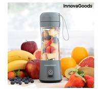 InnovaGoods® Batidora de vaso portátil, licuadora de 380 ml de capacidad y 17000 r.p.m., Batidora ideal para Smoothie Maker, detox, zumos natuales y batidos.