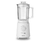 Batidora de vaso Sogo BAT-SS-5575 1000W 1.5L Vidrio Cuchillas Titanio Blanco 2 Velocidades