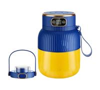 Batidora de viaje portátil, mezclador de de fruta, taza exprimidora portátil, mezcladora de alimentos, máquina exprimidora recargable USB, procesador de alimentos con pantalla digital, 600 ml